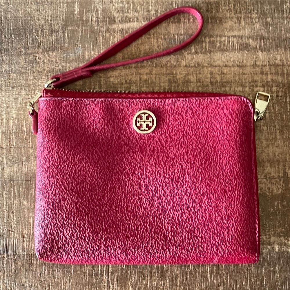 Red Tory Burch Wristlet